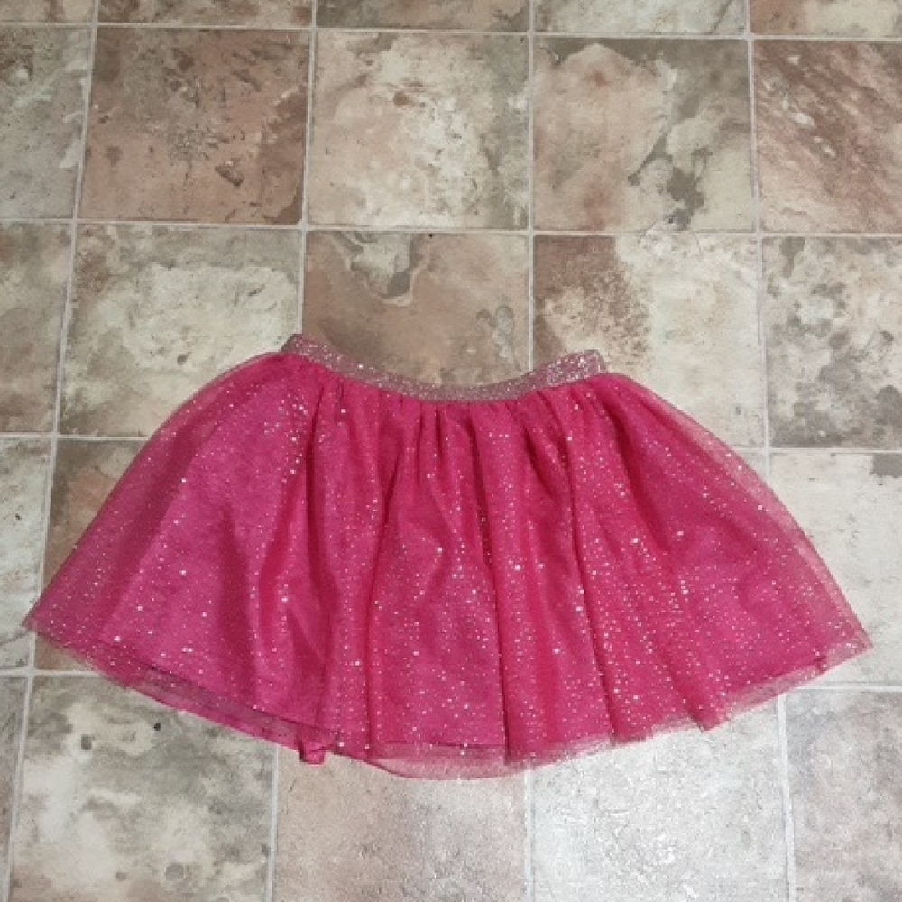Glittery Pink Skater Skirt Size M (7-8)